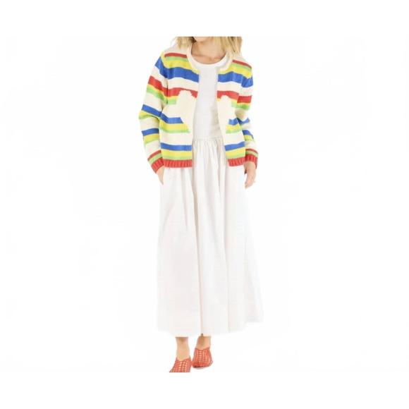 NEW KERRI ROSENTHAL beau-lero striped cardigan in multi - Picture 1 of 4